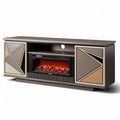 mueble de televisión moderno con chimenea eléctrica y almacenamiento 150 x 40 x 60cm