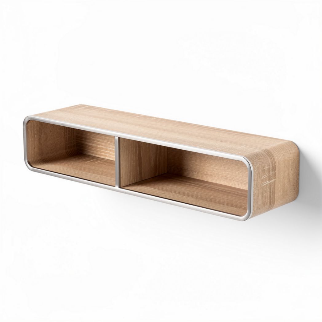 Estantería de madera de roble con compartimentos de 120 x 30 x 20cm