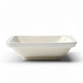 Plato rectangular de cerámica blanca 25 x 20 x 5cm para servir alimentos